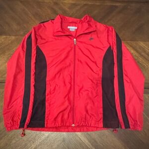 Nike Track Jacket Red Black Full‎ Zip Lightweight Running Athletic Coat |W1